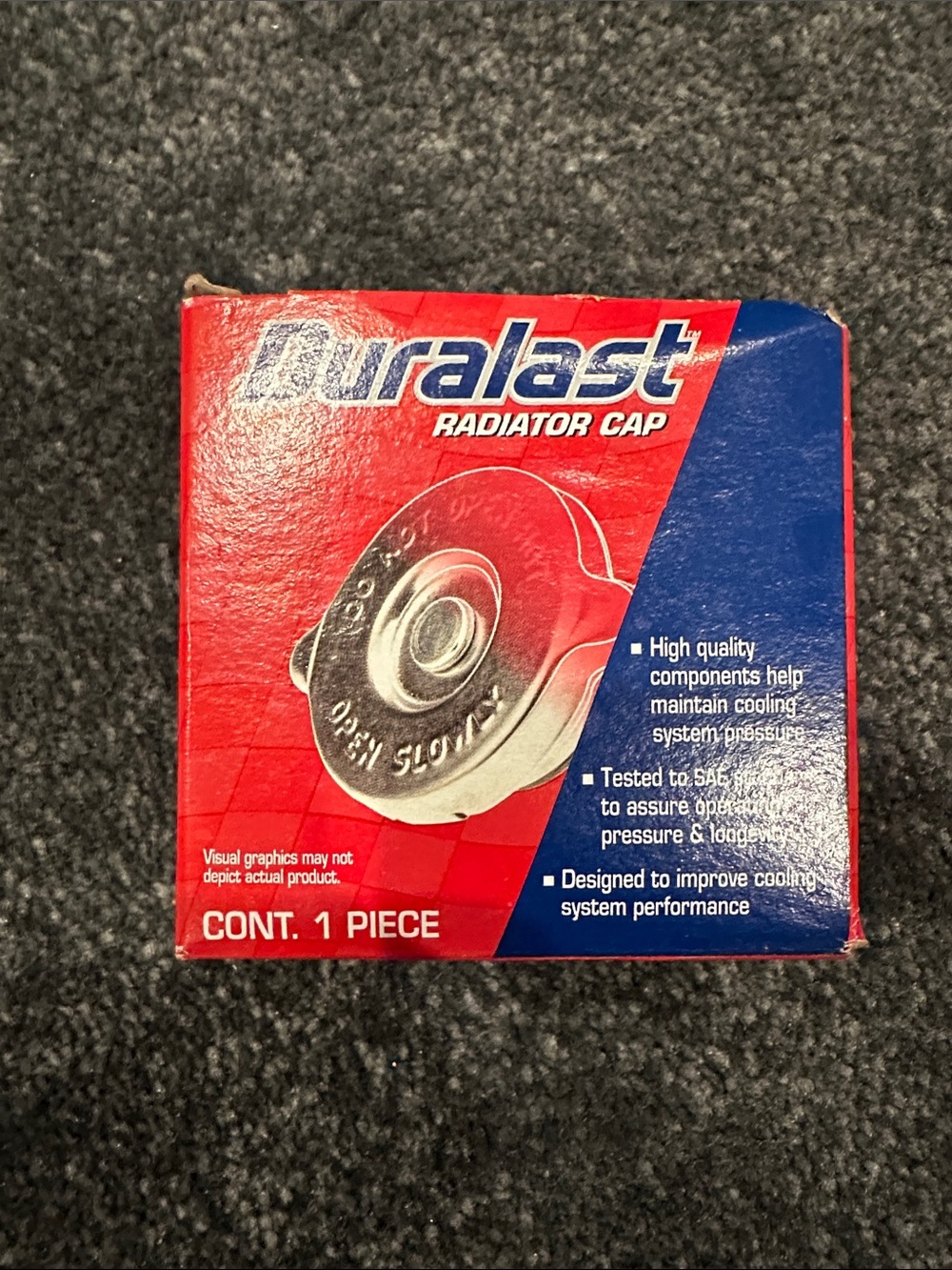 NWT Duralast Radiator Cap - Red and Blue Box Made In The USA Auto Parts